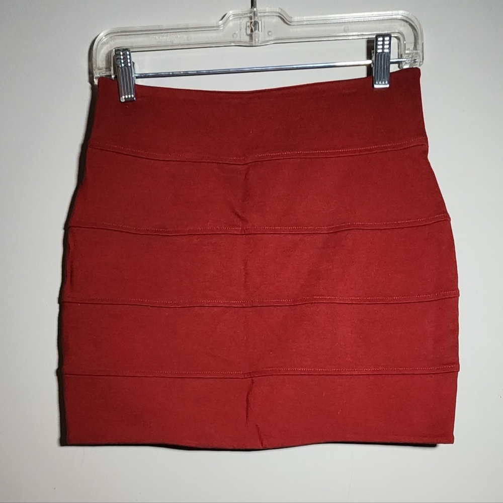 Talula Red Bandage Mini Skirt – Size 8 – Bodycon & Statement Piece